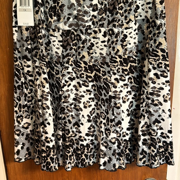 NWT Karen Kane size 1X elastic waist Wild Thing Paneled Shirt Retail $114 - Picture 14 of 16